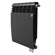 Биметаллический радиатор Royal Thermo Biliner 350 Noir Sable VR 6 секций, с нижним правым подключением