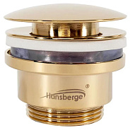Донный клапан для раковины Hansberge H107GO, золото