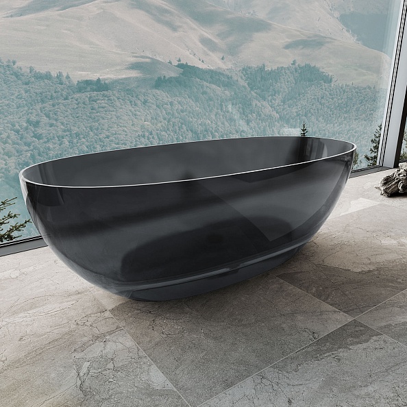 Ванна Vincea Solid Surface VBT-6T01B, 1700*750*550, цвет черный