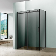 Душевой уголок Vincea Como (VSR-1C9012CGB) 1200х900 мм, черный, стекло тонированное