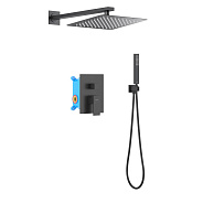 AQ1672MB ЛИБРА Set 3 в 1 душевой комплект, матовый черный