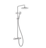 Душевая стойка Duravit Wave, с термостатическим смесителем с изливом, хром (WA5280008C10)