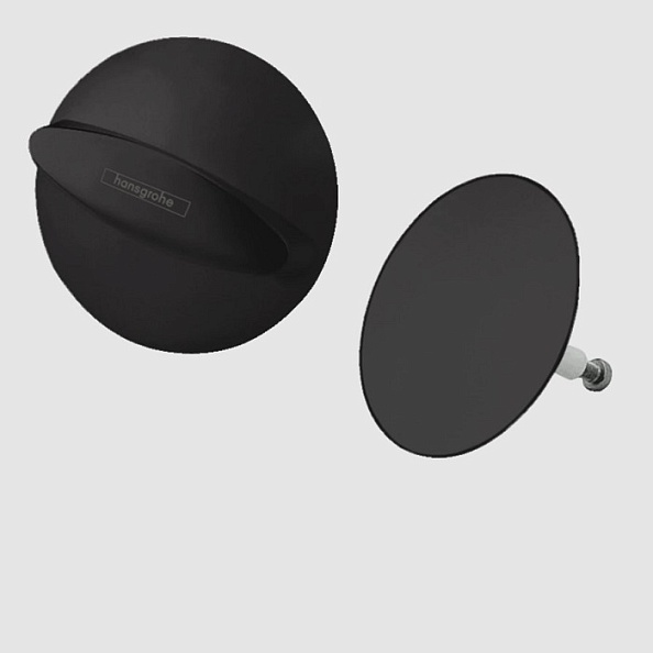 Внешняя часть набора Hansgrohe Flexaplus для слива и перелива 58185670, матовый черный