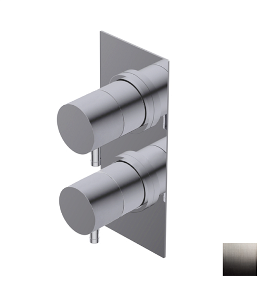 Смеситель для душа Ritmonio Diametro35, на 2 потребителя, Brushed Black Chrome (E0BA0179EBLX)