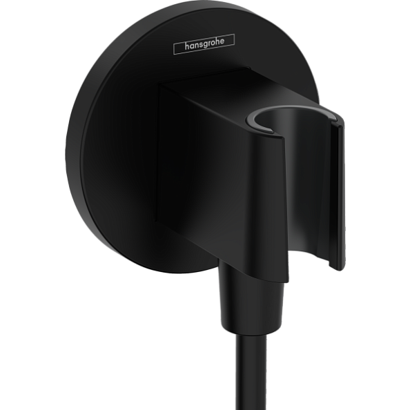26888670 Hansgrohe Fixfit S шланговое подсоединение с держателем душа, матовый черный