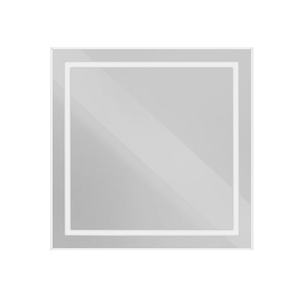 Зеркало в алюминиевой раме со встроенным светильником BelBagno Kraft 800 х 32 х 800 (SPC-KRAFT-800-800-SENS-AL)