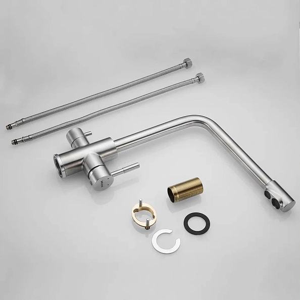 Смеситель для кухни с подключением фильтра Shevanik S868B, сатин