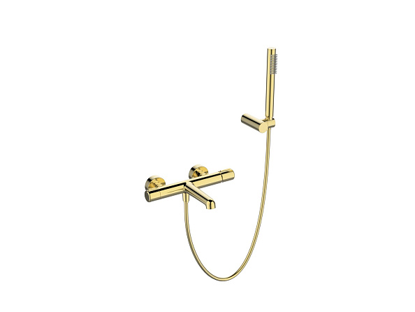 Смеситель для ванны и душа BelBagno Uno, золото (UNO-VASM/DFS-ORO)