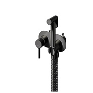 Гигиенический душ со смесителем встраиваемый Knotlor FHS01S1GM, вороненая сталь