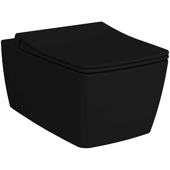 7672B083-0101 Vitra Metropole безободковый подвесной унитаз, цвет матовый чёрный