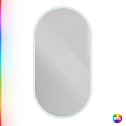 Зеркало с контурной разноцветной подсветкой Cezares Ellisse 550x1050 (CZR-SPC-ELS-550-1050-RGB-TCH)