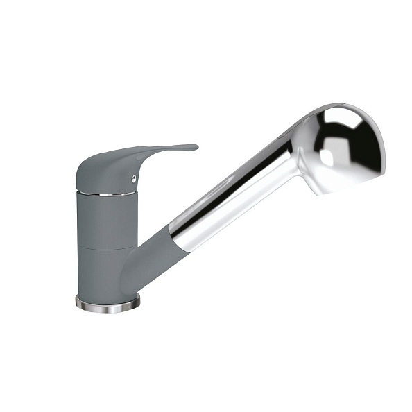 Смеситель для кухни с выдвижным изливом Florentina СИГМА 313.14L.1223.307, серый шёлк