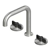 Смеситель для раковины Quadro design Valvola01, сталь брашированная/золото черное (19 31V ASON)