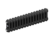 Стальной трубчатый радиатор Rifar Tubog 2018 B1, 15 секций антрацит, боковое подключение