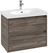 Тумба под раковину Villeroy & Boch Skyla, 2 выдвижных ящика 772 x 596 x 439, Stone Oak (C79600RK)