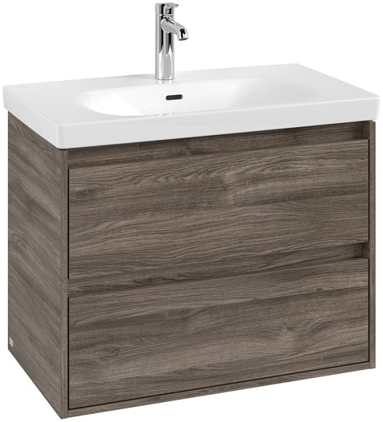 Тумба под раковину Villeroy & Boch Skyla, 2 выдвижных ящика 772 x 596 x 439, Stone Oak (C79600RK)