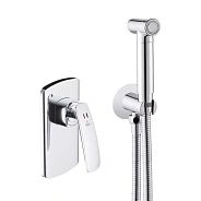 Гигиенический душ со смесителем Rose R1105, хром