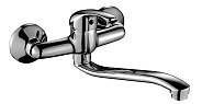 A35-24 Смеситель одноручный (35 мм) для кухни, настенный с нижним изливом, хром A35-24