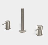 Смеситель для ванны и душа Fima Carlo Frattini Spillo Up, на 2 потребителя, никель брашированный (F3044/1NSN)