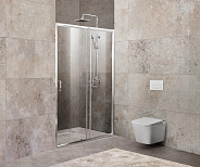 Душевая дверь BelBagno Unique 100x190 см, прямоугольная, хром (UNIQUE-BF-1-100/115-C-Cr)