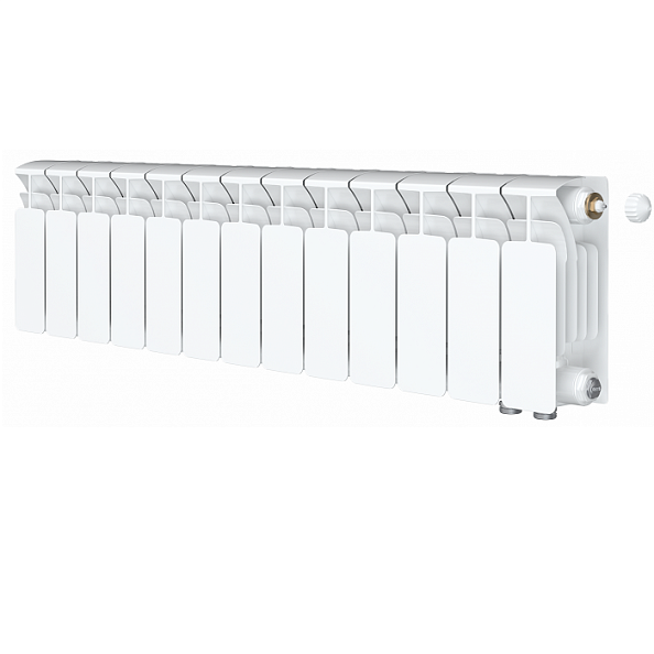 Биметаллический радиатор Rifar Base Ventil 200, 12 секций, с нижним правым подключением