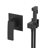 Смеситель Raglo R01.53.06 с гигиеническим душем встраиваемый , черный