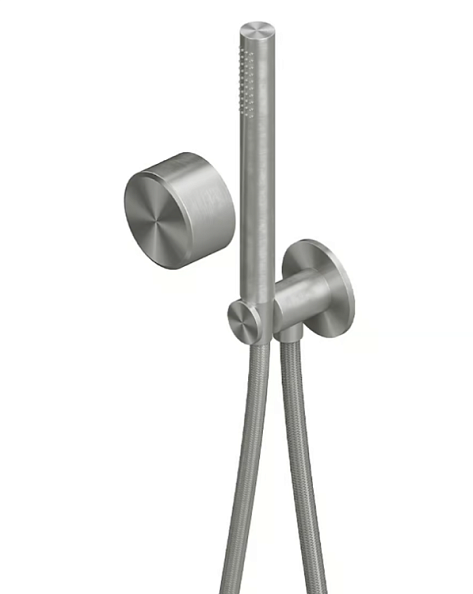 Смеситель для душа Quadro design Stereo, на 1 потребитель, сталь брашированная (16 58 AS)