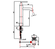 Смеситель для раковины Nicolazzi Flag, Antique Gold (4882 AG 91)