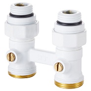 Узел нижнего подключения Royal Thermo прямой 1/2"х3/4" EK (черный) (RANPP11234BL)