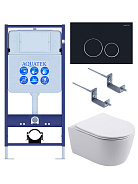 Set AQUATEK ЕВРОПА T-020 4в1 (рама INS-0000012 + крепление KKI-0000002 + кнопка KDI-0000020 + унитаз ЕВРОПА AQ1106T-00 с крышкой sc)