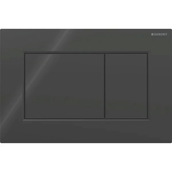 115.660.DW.1 Смывная клавиша Geberit Sigma01 для двойного смыва, квадратная: Пластик/Чёрный