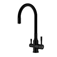 Смеситель Raglo R81.64.06 для кухни с подключением к фильтру излив гибкий поворотный, черный