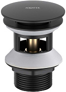 AQ6002MB сливной набор для раковины Push-open с переливом, крышка круглая, матовый черный