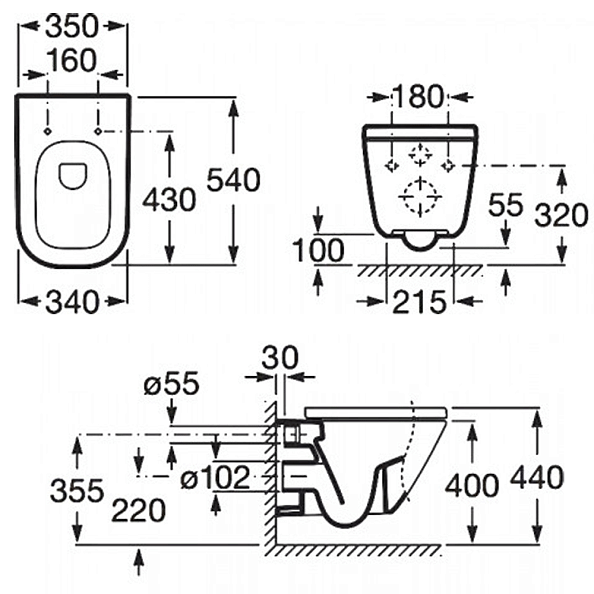 Комплект инсталляция и унитаз подвесной безободковый Geberit Delta The Gap, белый (458.118.21.R2)