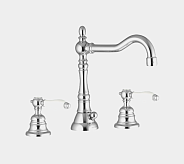 Смеситель для раковины Fima Carlo Frattini Herend, хром/белый (F5401CR)