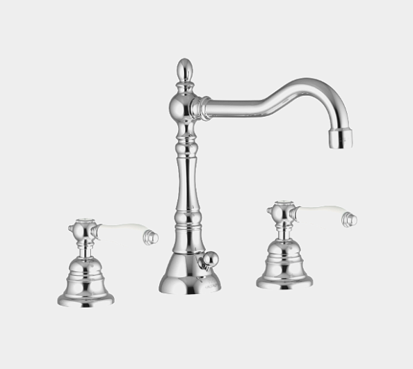 Смеситель для раковины Fima Carlo Frattini Herend, хром/белый (F5401CR)