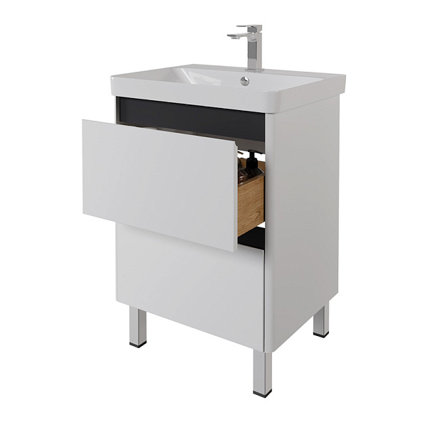 Тумба под раковину подвесная/напольная Dreja Luxury Plus 60 см, белый