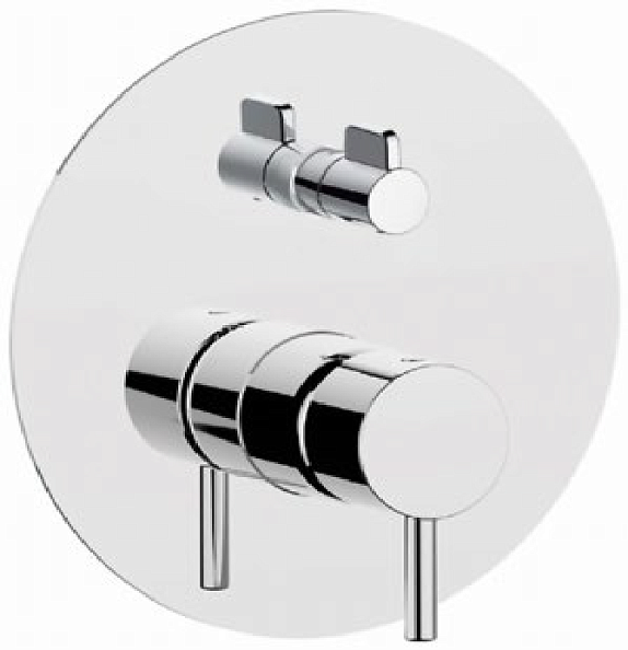 Смеситель для душа Cisal Less New, на 2 потребителя, золото брашированное/шлифованное (Brushed Gold) (LN0023002W)