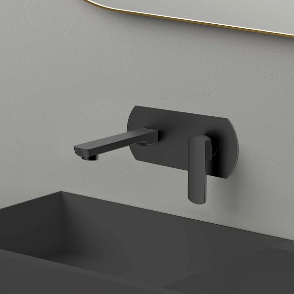 Смеситель для раковины Vincea Next VBFW-1N1MB встраиваемый однорычажный, черный