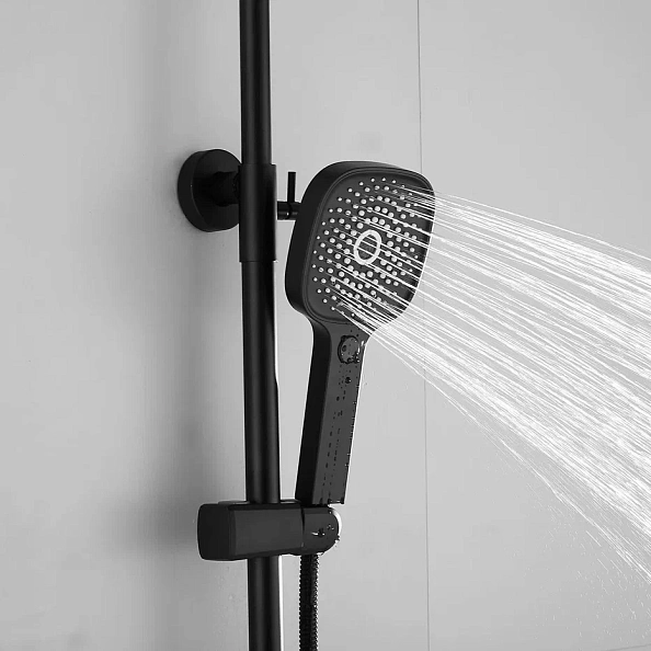Душевая система Shevanik S8236H, черный