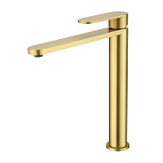 Смеситель Raglo R10.15.03 для раковины высокий монолитный, сатин золотой