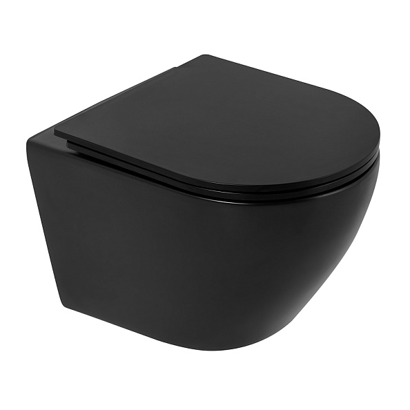 Чаша подвесного унитаза BelBagno Colorato, чёрный матовый (BB062CHR-MB)