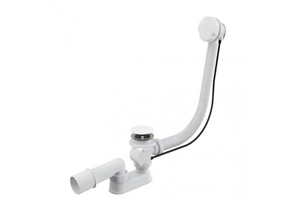 Слив-перелив (полуавтомат, 80 см.) Vega V55R Гл000026140, белый