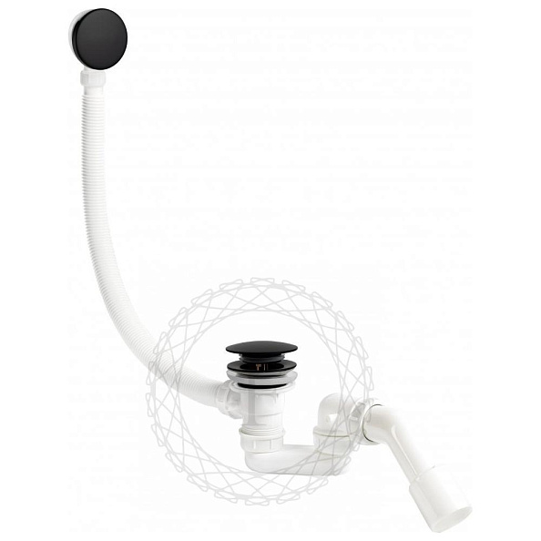 Слив-перелив (автомат, 90 см.) FILARETE FL90BL, черный