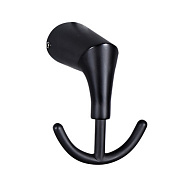 Крючок FASHUN настенный двойной чёрный (A1805-2-7)