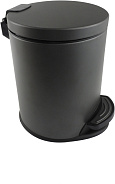 AQ4016MB ВЕГА корзина для мусора с педалью 5л, матовый черный