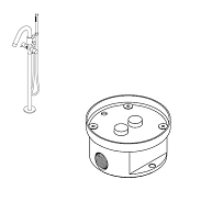 Внутренняя часть Ritmonio назначение-для напольного смесителя или душевой стойки, не окрашен (RCMB201)
