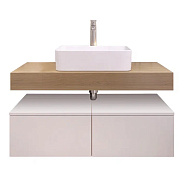 Тумба Velvex подвесная Unit 50, выс. 27, выдв. ящик, белый матовый (tp.UNI.50.1Y белый матовый)