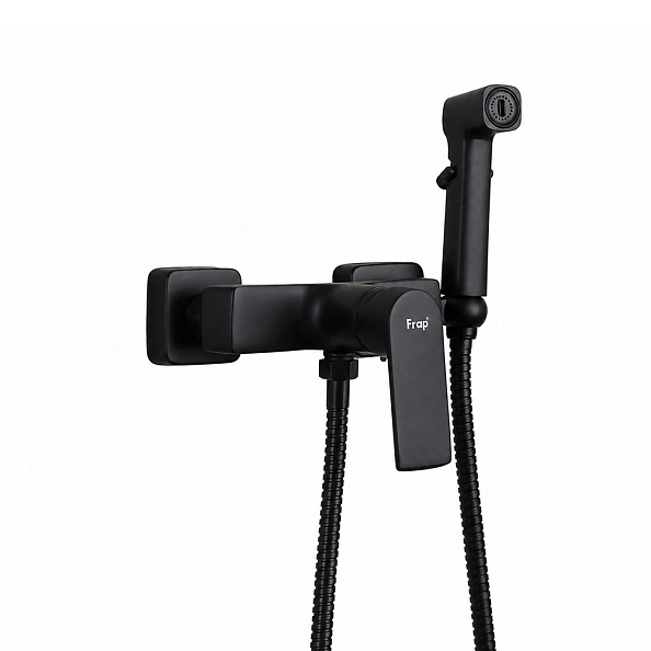 Гигиенический душ со смесителем FRAP F2071-6, черный