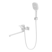 Смеситель Splenka S55.22.08 для ванны и душа универсальный поворотный излив 35 см, белый